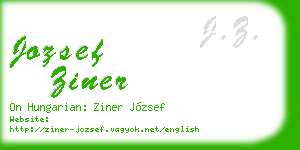 jozsef ziner business card
